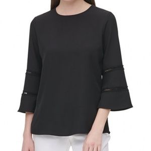 Calvin Klein Crochet Trim Top